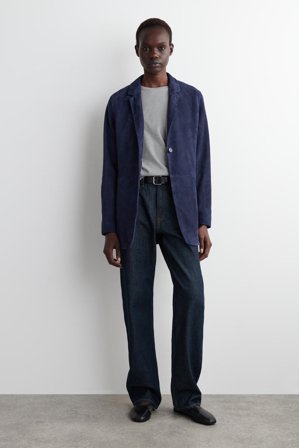 COS Crew-Neck Cotton T-Shirt in Grey - Women