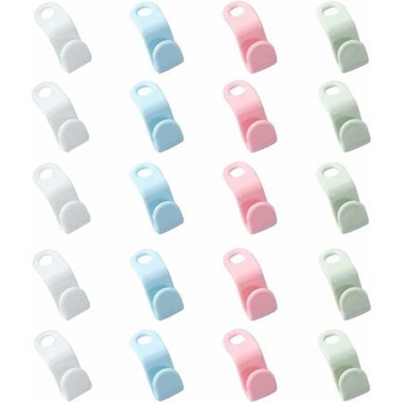 Fonepro 20 stycken Connect Hangers Högkvalitativa Krokar Koppling för Garderob Kläder Krokar Organiserare Garderob Organiser