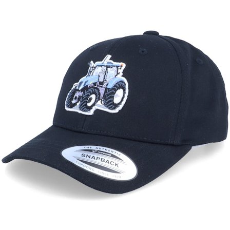 Kiddo Cap - Kids Blue Tractor Black Adjustable Adjustable Black Cap - @ Hatstore