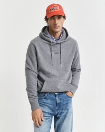 GANT Herren Hoodie mit kleiner Grafik (S) Grau
