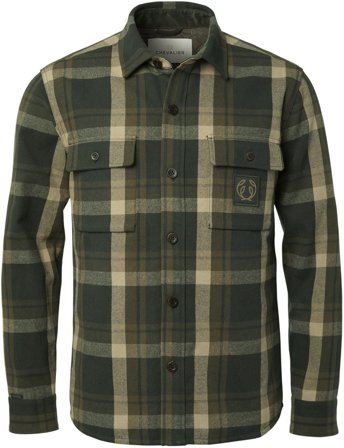 Chevalier Axe Overshirt Men Green Checked