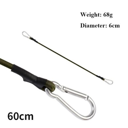 Karabiinin joustava köysi 60cm