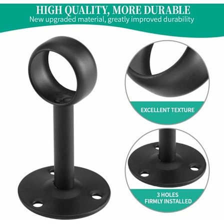 Gardinstang, loftsbeslag, gardinstang, 2 stk., sort