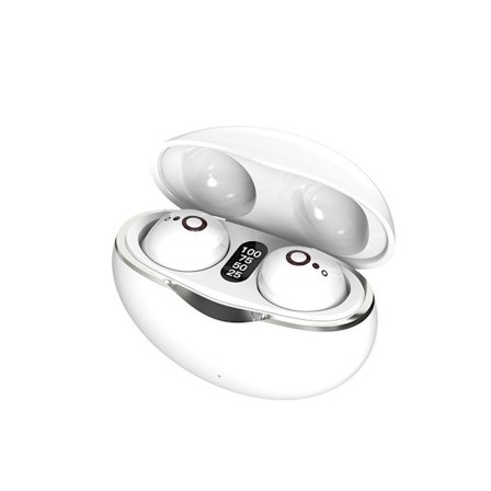 Nya Mini Bluetooth Headset 5.3 Osynliga Hörlurar Trådlösa Hörlurar TWS Brusreducerande Sovhörlurar In-Ear För Musik Vit