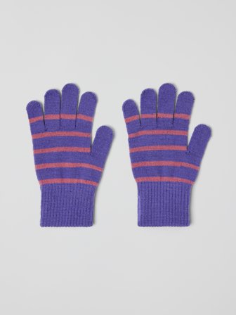 Fingerhandschuhe aus Wollmix-Strick - 1|3 - kinderbekleidung - purple - Polarn O. Pyret