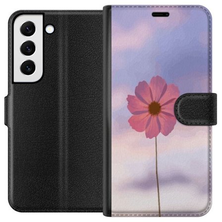 Plånboksfodral till Samsung Galaxy S22+ 5G med Rosa blomma