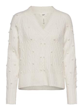 Objcaton L/S Knit Pullover 116 Pullover Hvit Object