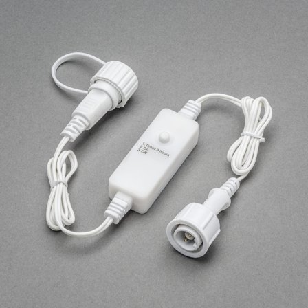 Konstsmide 3607-012 Tidtaker utendørs, 9 t Hvit myk kabel, Strømbrytere & vegguttak