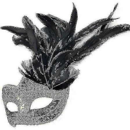 Fjer Maskebal Maske til Kvinder, Venetiansk Halloween Mardi Gras Kostumer Fest Bal Prom Maske