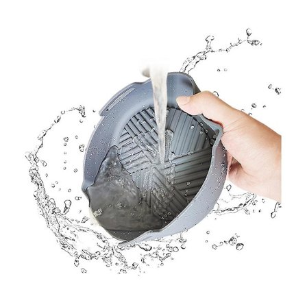 Air Fryer Tillbehör Återanvändbar Silikonkorg Kvadratisk Panbricka Värmebeständig Matlagning