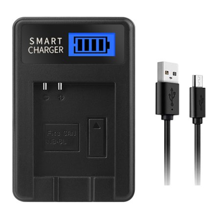 Bærbar NB6L LCD-skjerm USB-kamera batteriladere for SX710/SX700 kameraer Praktisk ladestrømforsyning