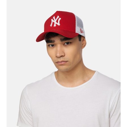 New Era - MLB Vermelho trucker Boné - New York Yankees Clean 2 Scarlet/White Trucker @ Hatstore