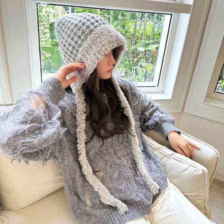 Høreværn Hue Strikket Hue GRÅ