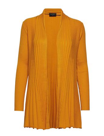Fqclaudisse-L-Car Strikkegenser Cardigan Gul FREE/QUENT