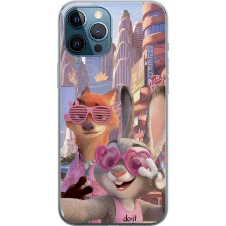 Yhteensopiva Puhelinkuori Apple Apple iPhone 12 Pro Max Animoituja eläimiä aurinkoisessa kaupunkiympäristössä, joilla on pinkit aurinkolasit ja p