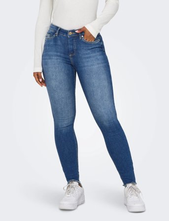 ONLY Onlblush Mid Sk Ank Rw Dnm Rea1319 Noos - Blue - L x 30