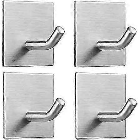 Mujixi 4 kpl itseliimautuva seinään asennettava pyyhekoukku, 3M itseliimautuva ruostumaton teräs vedenpitävä ruostesuoja p