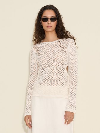 Holzweiler Cecilia Knit Long Sleeve - Ecru - Women's - S