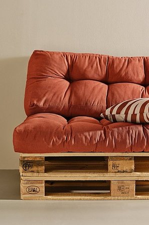 Jotex - Kussenset Voor Pallet Terracotta Terracotta - PALLE - Koop Zitkussens & stoelkussens bij Jotex