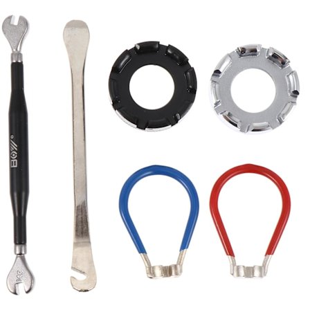 6 st professionella cykelspäksnycklar i stål, premium, hållbara, cykelfälgskorrigeringssats, cykelspäksverktyg