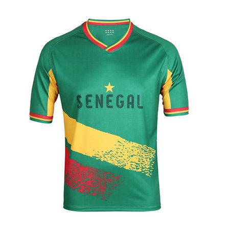 Sports Senegal fotbollströja – Jersey Style kortärmad sportlandslag grafisk sport T-shirt, XL