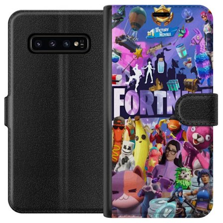 Yhteensopiva Lompakkokotelo Samsung Galaxy S10 Fortnite kollaasi Victory Royale hahmot skins aarteet värikäs Fortnite pelaamisen suunnittelu
