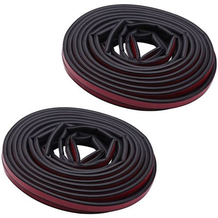 2X, 8M Bil Dørstrimmel Tetning Generell Gummi Isolasjon Energisparing Støydemping Kantlist