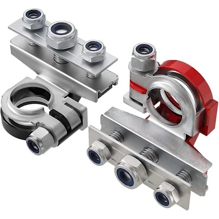 Batteripolskoppling, 12v 3-vägs Fritidsbatteri Toppkontakt, För Bil, Van, Husvagn, Husbil (1 Par)