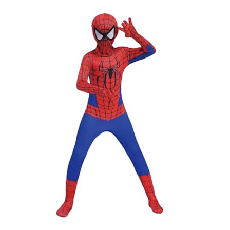 Spider Cosplay Outfit Cosplay barndräkt för hela kroppen 120-130cm