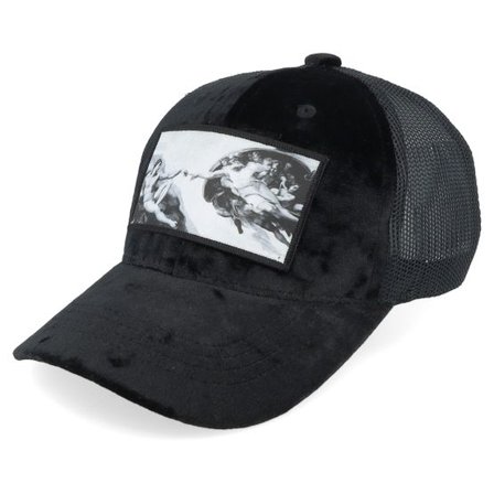 Calza Pennello - Svart trucker Keps - Kids Creation Of Adam Velvet Black Trucker @ Hatstore