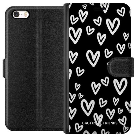 Yhteensopiva Lompakkokotelo Apple Apple iPhone 5 Cactus and Friends - Handdrawn Love Chaos