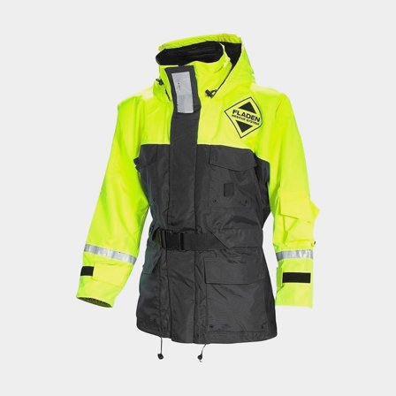 Drijfjas Fladen Fishing 846 50N, zwart/geel, Large (80 - 100 kg)