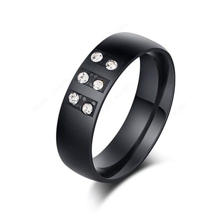 Rostfritt stål ring CZ