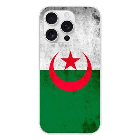 Siliconett skal - Kompatibel med Apple iPhone 16 Pro - design med Algeriets flagg