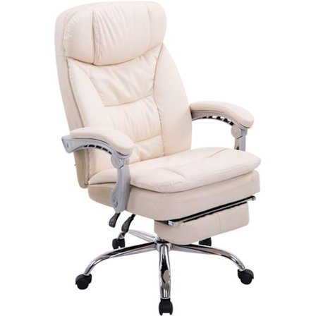 Ergonomisk XL -ledningsordförande - Bekväm kontorsstol - med justerbart fotstöd | Färg: Svart