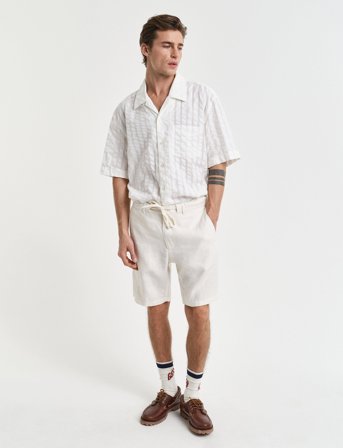 GANT Relaxed Linen Ds Shorts - Cream - XL