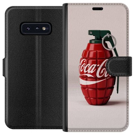 Kompatibelt Plånboksfodral till Samsung Samsung Galaxy S10e Konstnärlig illustration av Coca Cola granat i rött och grönt, pop art inspirerat moti