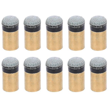 10 stk. Billard Snooker Pool Kø Pole Tip Udskiftningsdele Skrue på Kobber Pu Læder (10 mm)