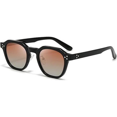 Polariserte solbriller for menn og kvinner TR90 Vintage Tykk Ramme Firkantet Polygonal UV400 Briller