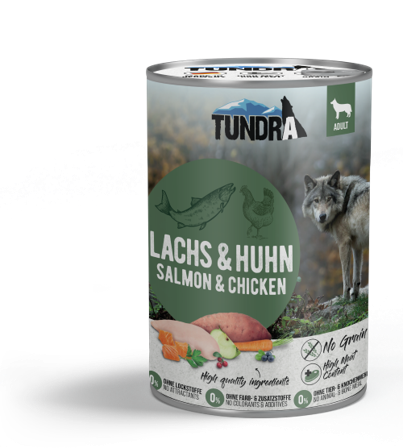 Tundra Laks og Kylling Våtfôr 6x400g