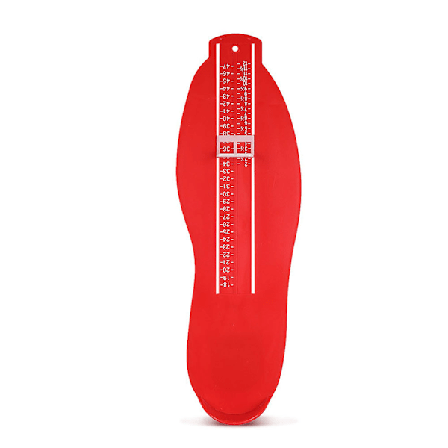 Rød Størrelse 18-47 Fotmåler Mykt Målebånd Sko Innleggssåle Måler PVC Sko Størrelse Måler Fot og Sko Måler Til Con