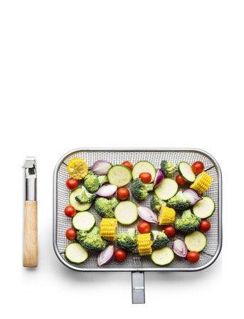 Sagaform Fredde Bbq Basket - Silver - ONE SIZE