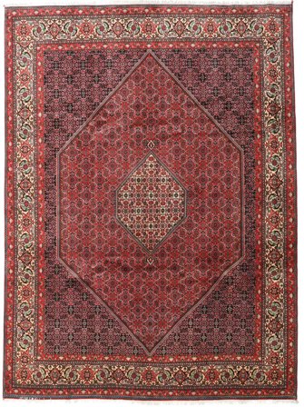 Oriental Bidjar Zanjan Rug 240X340 Red/Dark Red Wool, Persia