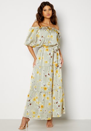 Bubbleroom Occasion Holinne Dress Champagne / Floral Klær