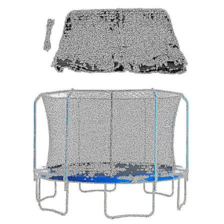 Trampoline-nett for utskifting, sikkerhetsnett rundt, beskyttende toppringnett
