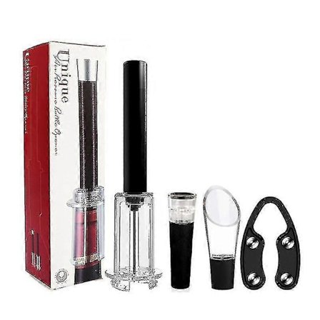 Wino On The Go Vinåpnersett Lufttrykkspumpe Flaskeåpner Vakuumpropp XC (FMY)