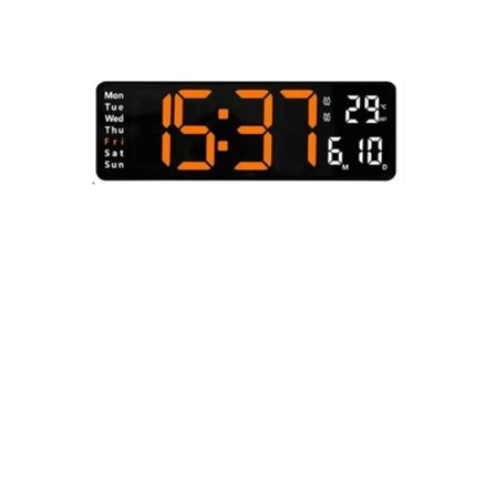 LED Digital Vegg Klokke Vegg Montert Fjernkontroll Temperatur Dato Uke Display Timer Dobbel Alarm Klokke