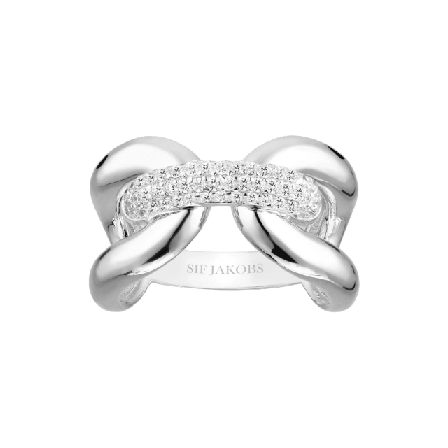 Sif Jakobs Jewellery Ring Capri Tre Ringar Dam Silver 56