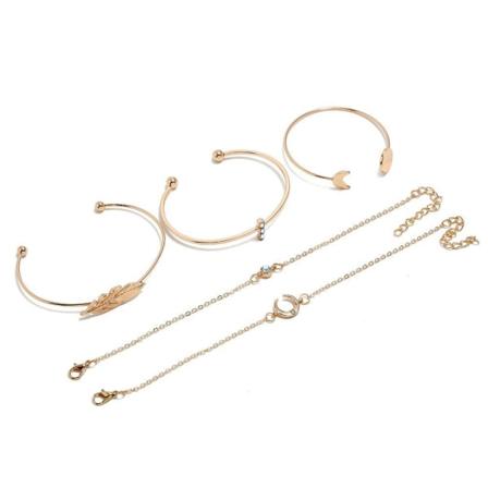 Armbandsset 5-pack Guld