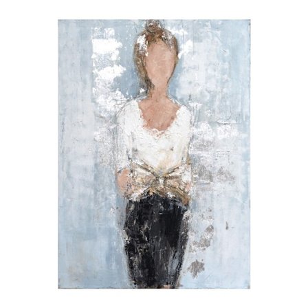 Seinätaide canvasille – harmaa, valkoinen ja kulta, 90x120cm